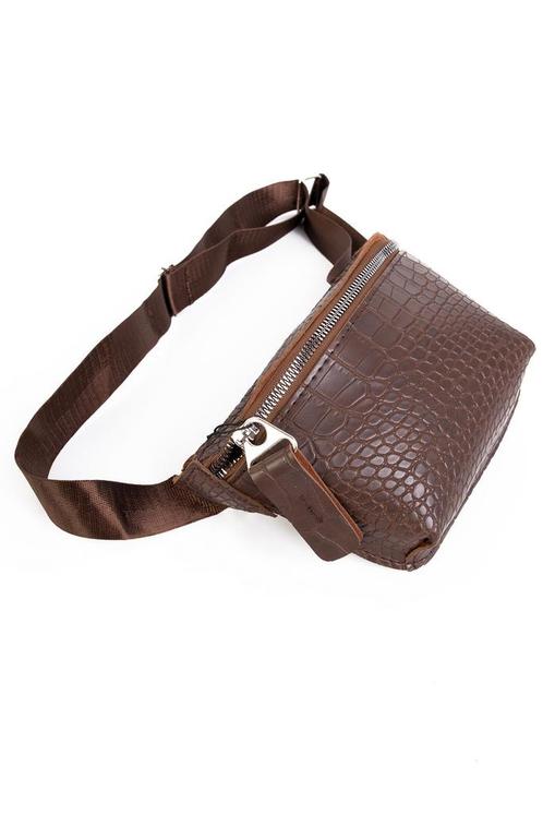 Heuptasje Slangenleer Donkerbruin Donker Bruin Fanny Pack Le, Handtassen en Accessoires, Tassen | Damestassen, Bruin, Nieuw, Ophalen of Verzenden