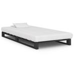 vidaXL Bedframe pallet massief grenenhout grijs 100x200 cm, Huis en Inrichting, Slaapkamer | Bedden, Verzenden, Nieuw