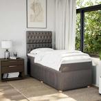 vidaXL Boxspring met matras stof taupe 80x200 cm, Verzenden, Nieuw