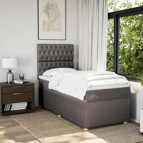 vidaXL Boxspring met matras stof taupe 80x200 cm, Huis en Inrichting, Slaapkamer | Bedden, Nieuw, Verzenden