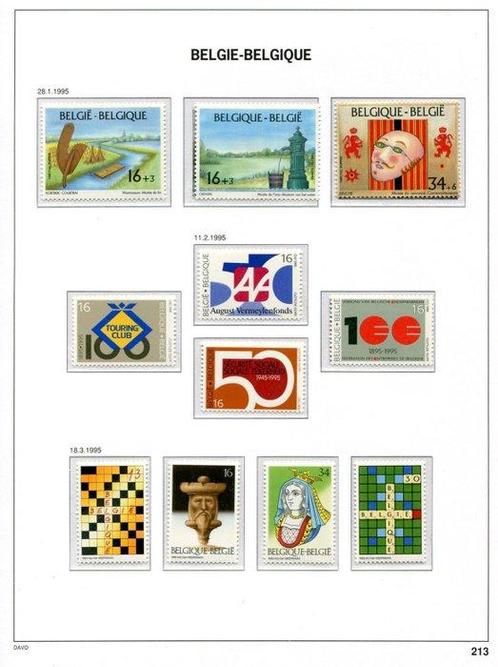 Belgique 1995/1999 - Collection complète selon la ligne Davo, Postzegels en Munten, Postzegels | Europa | België
