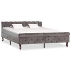 vidaXL Bedframe fluweel grijs 160x200 cm, Huis en Inrichting, Slaapkamer | Bedden, Verzenden, Nieuw
