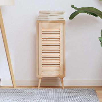 vidaXL Kastdeur met lamellen 61,5x29,5 cm massief grenenhout, Doe-het-zelf en Bouw, Verzenden, Nieuw