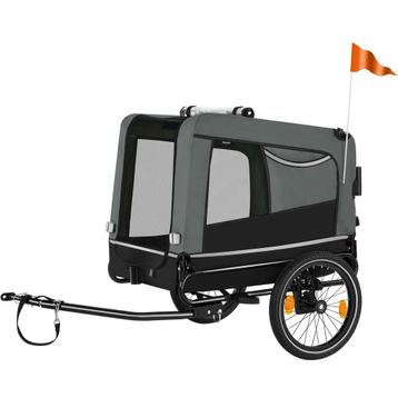 tectake Hondenaanhanger WoofRider - grijs beschikbaar voor biedingen