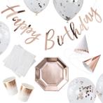 Rose Gouden Happy Birthday Decoratie Set 6 delig, Hobby en Vrije tijd, Feestartikelen, Verzenden, Nieuw