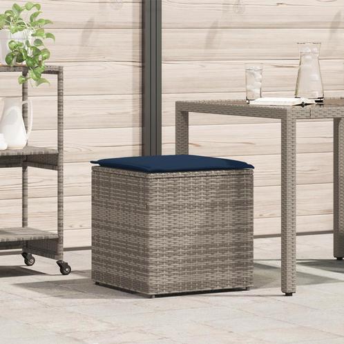 vidaXL Kussenbox Grijs 50x50x50 cm Poly Rattan, Tuin en Terras, Bergingen en Tuinkasten, Nieuw, Verzenden