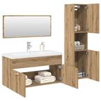 vidaXL 4-delige Badkamermeubelset bewerkt hout artisanaal, Huis en Inrichting, Verzenden, Nieuw