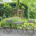 Bistroset - Polywood - 2-zits - Grijs, Tuin en Terras, Ophalen of Verzenden, Nieuw