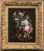 Flämische Schule (XVIII-XIX), Naar - Blumenstrauß mit, Antiek en Kunst