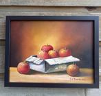Rinus Manschot - Oude doos met appels., Antiek en Kunst