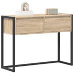 vidaXL Bijzettafel met lade Sonoma 100 x 36 x 75 cm Bewerkt, Huis en Inrichting, Tafels | Bijzettafels, Verzenden, Nieuw