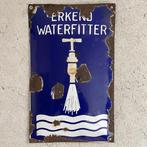 Langcat Bussum - Emaille bord - Erkend Waterfitter -, Antiek en Kunst, Antiek | Wandborden en Tegels