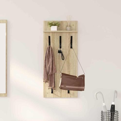 vidaXL Wandgemonteerde kapstok met plank Sonoma eiken 90 x, Huis en Inrichting, Kasten | Wandmeubels, Nieuw, Verzenden