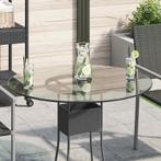 vidaXL Tafelblad van gehard glas 800 mm rond, Verzenden, Nieuw