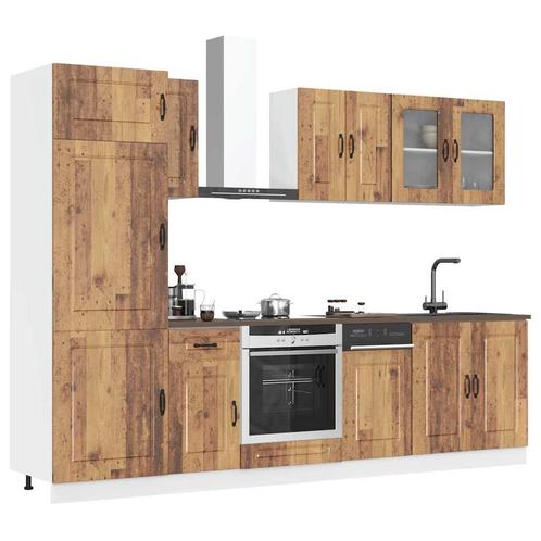 vidaXL 8-delige Keukenkastenset Kalmar bewerkt hout oud, Huis en Inrichting, Kasten | Overige, Nieuw, Verzenden
