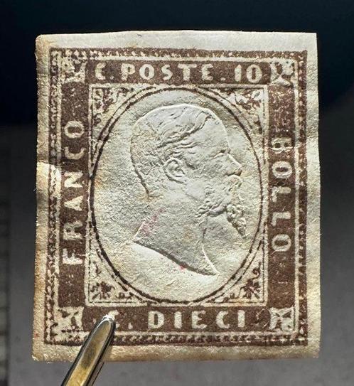 Anciens états italiens - Sardaigne 1858 - Sardaigne 10 Cent, Postzegels en Munten, Postzegels | Europa | Italië