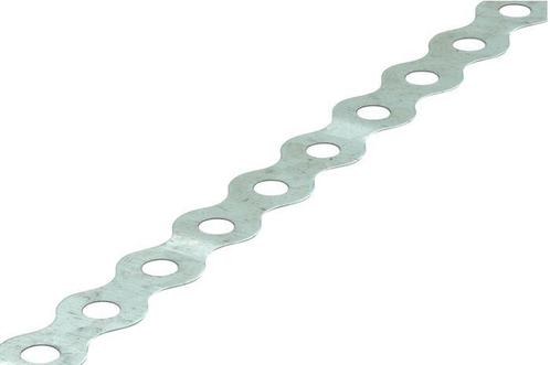 Bandijzer gegolfd, geperforeerd, rvs 12 x 0.75m (10 m), Doe-het-zelf en Bouw, Hang- en Sluitwerk, Klink of Kruk, Nieuw, Overige materialen