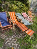 Lounge stoel (6) - Hout, IJzer, Textiel - Bedje, fauteuil