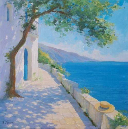 Paolo Capuano (1972) - Lungo la costa, Antiek en Kunst, Kunst | Schilderijen | Modern