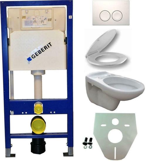 Geberit UP 100 +Neptunus WC+ Nept.zitt.+ Delta 21 wit, Doe-het-zelf en Bouw, Sanitair, Ophalen of Verzenden