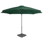 vidaXL Parasol met draagbare voet groen, Tuin en Terras, Verzenden, Nieuw