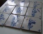 Tegel (9) - 9 stuks Landschapstegels. - 1700-1750