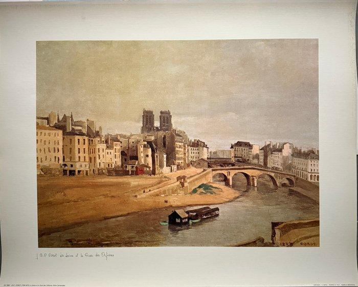 Jean-Baptiste-Camille Corot (1796-1875) - La seine et le, Antiek en Kunst, Antiek | Overige Antiek