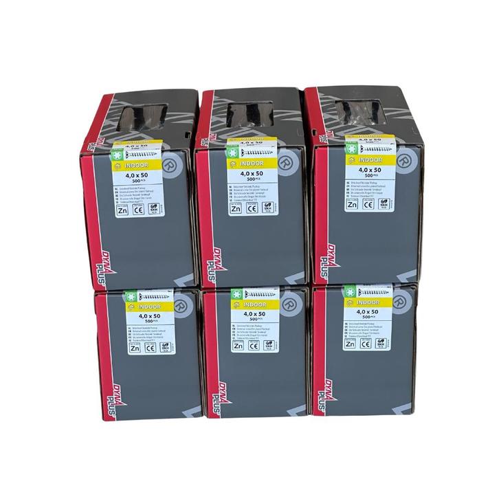 Dynaplus Unischroef verzinkt Torx TX20 4.0X50 - 3000 stuks, Doe-het-zelf en Bouw, IJzerwaren en Bevestigingsmiddelen, Verzenden