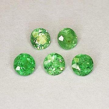 Zonder Minimumprijs - 5 pcs Groen Tsavoriet - 2.03 ct - beschikbaar voor biedingen