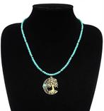 Howlite turquoise - Heilige levensboom / Maan –