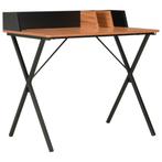 vidaXL Bureau 80x50x84 cm zwart en bruin, Huis en Inrichting, Bureaus, Verzenden, Nieuw
