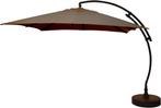 NIEUW - Parasol 320 vierkant olefin + voet taupe, Tuin en Terras, Tuinmeubel-accessoires, Verzenden, Nieuw