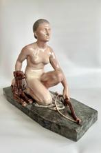 Emile Bracquemond (1889-1970) - sculptuur, Diana - Art Deco