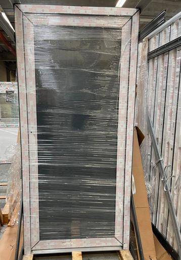 PVC Buitendeur isolerend Vol paneel (bxh) 98x210 Antraciet. beschikbaar voor biedingen