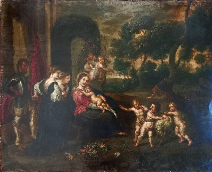 Peter Paul Rubens (1577-1640), Navolger van - Holy family -, Antiek en Kunst, Kunst | Schilderijen | Klassiek