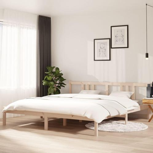 vidaXL Bedframe massief hout 180x200 cm Super King Size, Huis en Inrichting, Slaapkamer | Bedden, Nieuw, Verzenden