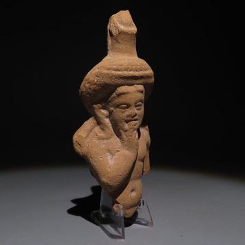 Égypte ancienne Terre cuite Figure du dieu Harpocrate. 1er
