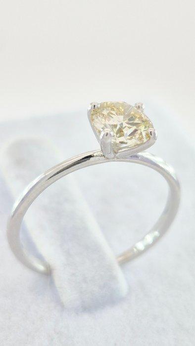 Ring - 14 karaat Witgoud - 0.94ct. tw. Bruin Diamant, Bijoux, Sacs & Beauté, Bagues