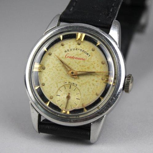 Revue-Sport - Centenaire - Sans Prix de Réserve - Cal 81 -, Handtassen en Accessoires, Horloges | Heren