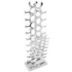 vidaXL Wijnrek 27 flessen zilverkleurig aluminium, Verzenden, Nieuw