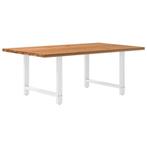 vidaXL Eettafel rechthoekig 200x120x74 cm massief eikenhout, Huis en Inrichting, Tafels | Eettafels, Verzenden, Nieuw