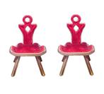 Chaise (2) - Art déco - Bois, Velours