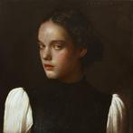 Michal Lukasiewicz - Portrait With White Sleeves., Antiquités & Art, Art | Peinture | Moderne