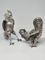 Figurine - Fighting cocks silver (2) - Argent 835