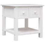 vidaXL Bijzettafel 40x40x40 cm paulowniahout wit, Huis en Inrichting, Tafels | Bijzettafels, Verzenden, Nieuw
