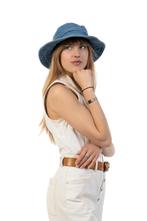 Vissershoed Jeans Blauw Blauwe Denim Cowboyhoed Spijkerstof, Ophalen of Verzenden, Nieuw