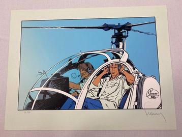 Francq, Philippe - 1 Silkscreen - Largo Winch - Hélicoptère