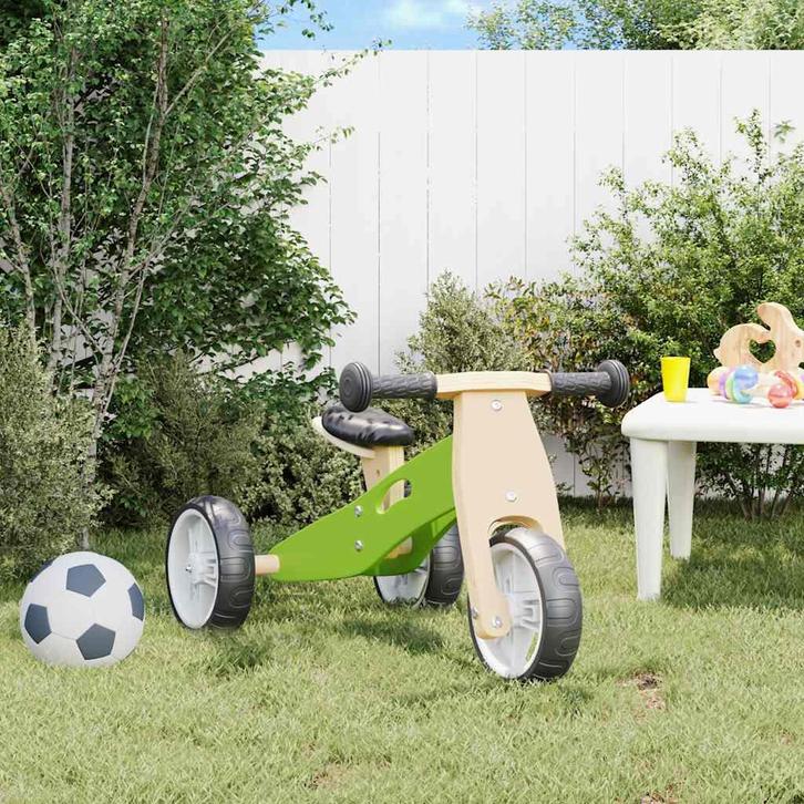 vidaXL Loopfiets voor kinderen 2-in-1 groen, Kinderen en Baby's, Speelgoed | Buiten | Los speelgoed, Nieuw, Verzenden