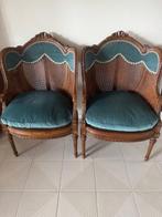 Fauteuil (2) - Kersenhout, riet - Luigi XVI, Antiek en Kunst