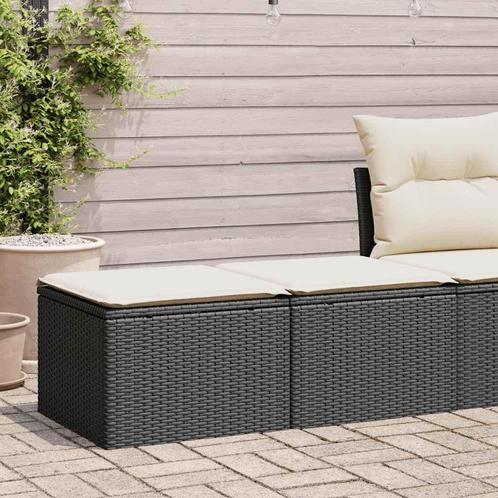 vidaXL 2-delige Loungeset met kussens poly rattan acacia, Tuin en Terras, Tuinsets en Loungesets, Loungeset, Nieuw, Verzenden